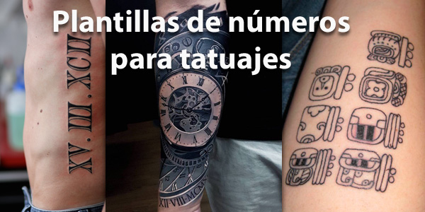 Plantillas de números para tatuajes